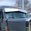 Twelve Ga. 18 X 12 Inch Stainless Steel Reverse Bowtie Visor For Peterbilt 589