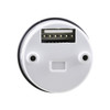 EV2 2-1/16 Inch Pyrometer Gauge 0-1600F W/ White Face, Black Bezel & Built-In Warning Light