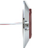 6 Inch Oval Stop/Turn/Tail Surface Mount LED Light W/ Chrome Housing- Red LED/ Red Lens