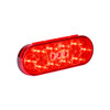 6 Inch Oval Hybrid Back Up/Stop/Turn/Tail LED Light- Red & White LED/ Clear Lens