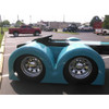 Fiberglass Project One Double Hump Fender Set 38 Inch Drop W/ 5.5 Inch Lip For 52 & 54 Inch Axle Spread