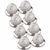 Mini Watermelon White LED Clear Lens Marker Light W/ 3/4 Inch Post Mount