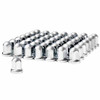 33MM X 2.4375 Inch Chrome Plastic Standard Lug Nut Cover- 60 Pack