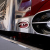 CSM Custom “Sig Bar” Stainless Steel Old Skool Blinker Bar W/ 2 M1 Or P1 Style Lights For Peterbilt 589