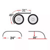 80 Inch Smooth Rolled Edge Half Fenders W/ Mounting Kit 16 Gauge Stainless Steel
