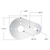 Above Door Dome Light Plate Stainless Steel For Kenworth T600, T660, T800 & W900L/B