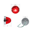 Dual Function Glass Watermelon Flush Mount Kit W/ Red LED, Red Lens & Bulb