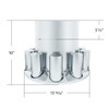 Rear Axle Cover W/ 33MM Extra Tall Flat Top Thread-On Tall Cylinder Nut Covers & Removable Center Top Hub Cap