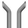 LC 8 X 90 Chrome Bull Hauler Quiet Stack Kit 2 Piece W/ 6015 8-5 Elbows For Western Star Constellation