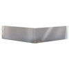 11.5 To 13.5 Inch Stainless Steel Intimidator Challenger V-Drop Visor For Kenworth W900B, W900L Flat Glass