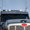 Kenworth T680 & T880 11.5 Inch Stainless Steel Drop Visor, Blind Mount For Low Roof Day Cab Models