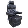 Excalibur XL Seat Black Vinyl W/ Black Stitching, Manual Recline & Power Lumbar, Heat/Cool Options
