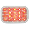 Rectangle Low Profile Spyder Light - Red LED / Clear Lens