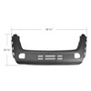 20.5 Inch Gray Center Bumper W/ 2 Tow Hook Holes & No Fog Light Cutouts For International LT