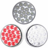 Red/White Dual Function 4.3 Inch Round LED Stop, Turn, Tail & Back Up Light W/ Clear Lens
