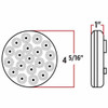 Red/White Dual Function 4.3 Inch Round LED Stop, Turn, Tail & Back Up Light W/ Clear Lens