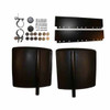 Black Poly Quarter Fender Kit 24 X 24 Inch W/ Round Tube Support Internal Mount Replaces 03101657, 1000-QF1900