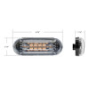 White Oval Saber Light Bar LED Stop, Turn & Tail Light W/ Clear Lens