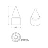 Stiletto Thread On Nut Cover 4.25 X 2.0625 Inch
