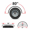 Stainless Steel 80 Inch Super Single Axle Fenders W/ Flange & 26 Inch Drop