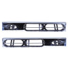 CSM “Sig Bar” Stainless Steel Old Skool Blinker Bar W/ 2 Oval Light Holes & Custom Drop Design For Peterbilt 389