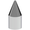 15/16 x 2 1/2 Inch Chrome Spike Nut Covers, Push On - 60 Pack