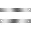 Stainless Steel Cab Panels W/ 8 P3 Light Holes, Dual Step Light Holes For Kenworth T800 Split Fender