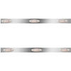 Stainless Steel Cab Panels W/ 6 P1 Amber/Clear LEDs For Kenworth T800 1988-1994