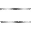 Stainless Steel Cab Panels W/ 12 - 3/4 Inch Light Holes For Kenworth T800 Split Fender