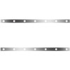 72 Inch Stainless Steel Sleeper Panels W/ 14 Round 2 Inch Light Holes For Kenworth T660, T800, W900