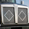 Stainless Steel  Diamond Punched Grille Insert With Small 1/4 Inch Circles For Kenworth T880