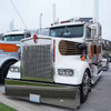 Kenworth W900L Flush Mount Fender Shield With KW Logo - Stainless Steel