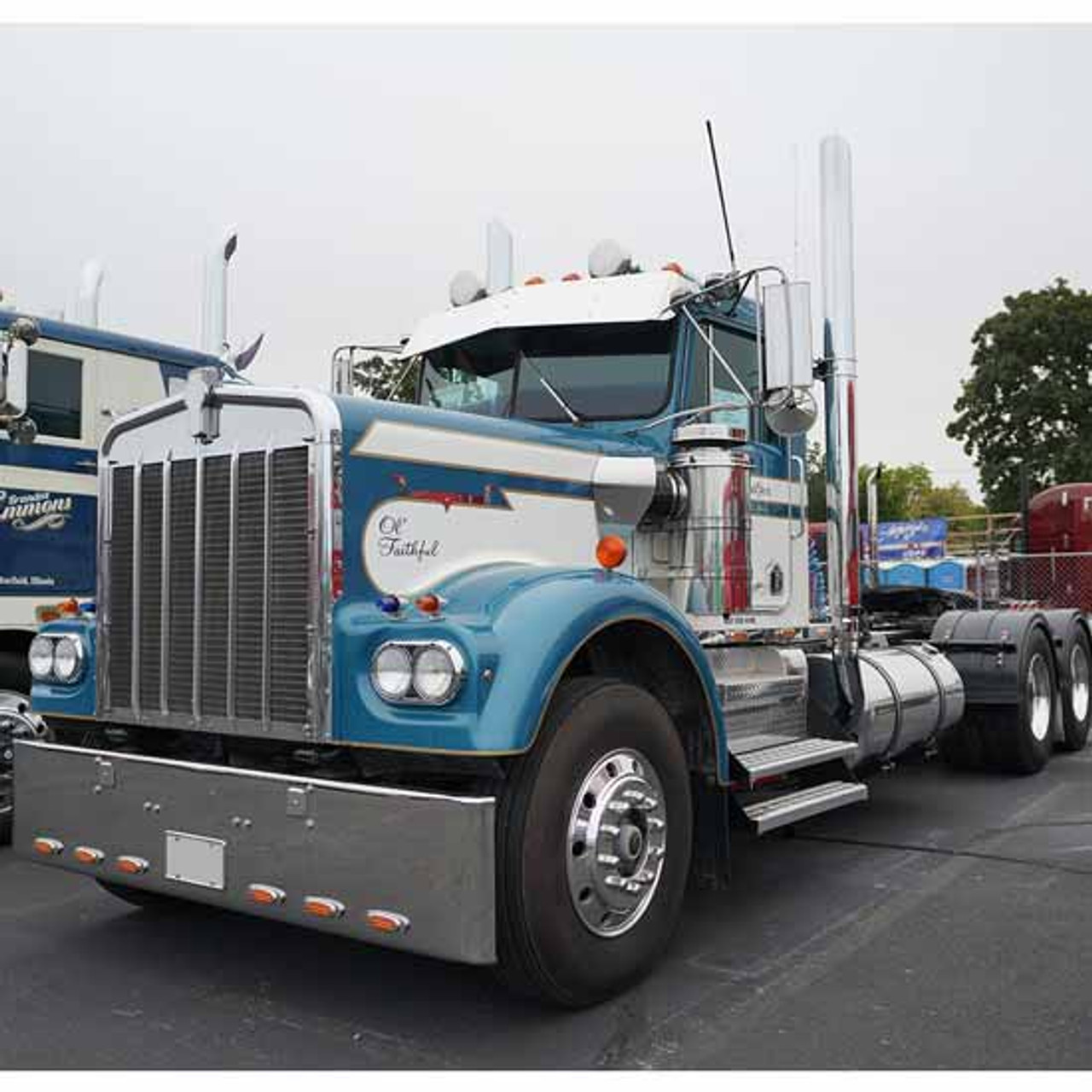 TPHD Extended Fiberglass Hood 74 Inch Center For Kenworth W900A 4