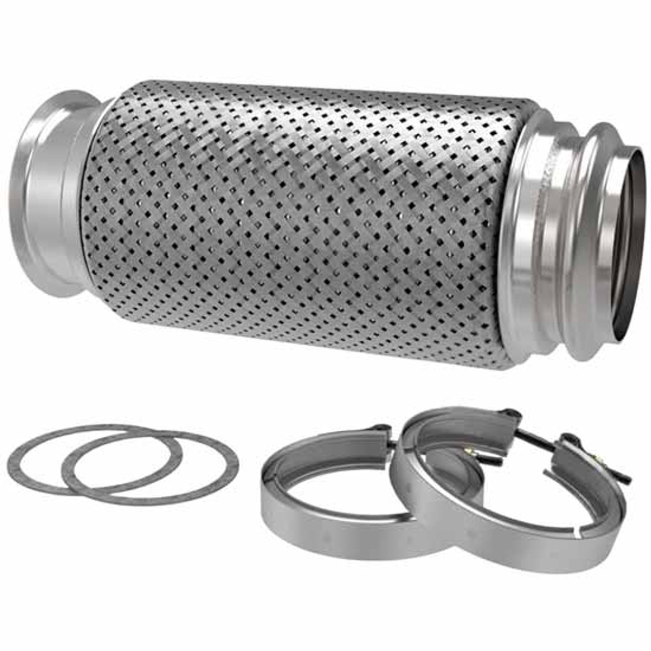 【PARTIMENTO】23fw RIBBED FRINGE MUFFLER Exhaust Bellows IHC W/ Out Pipes With V-Band Clamp & Gasket