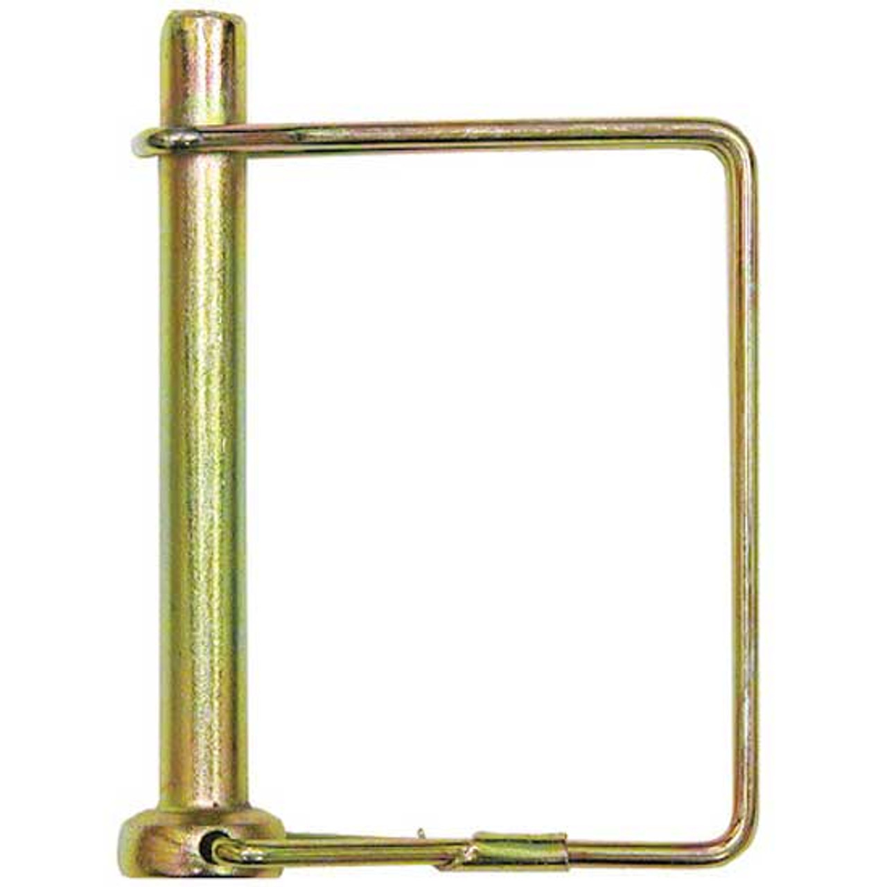 Safety pin, stainless steel and gold-plated brass, 2-3/8 inches