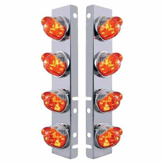 United Pacific SS Front Air Cleaner Bracket W/12X 17 Amber LED Refl - View #7