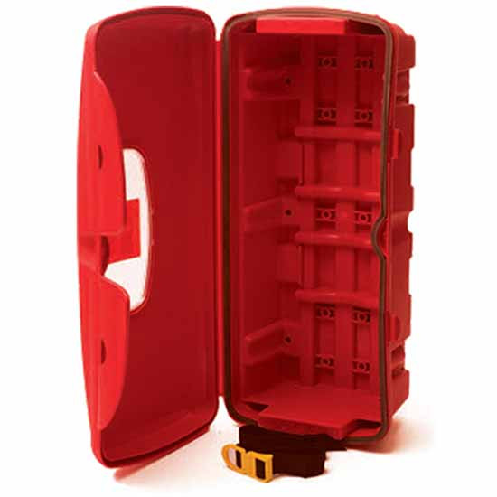 Front Load Fire Pack 11.5 X 27.25 X 10.25 Inch Red Plastic Front-Loading Fire Extinguisher ...