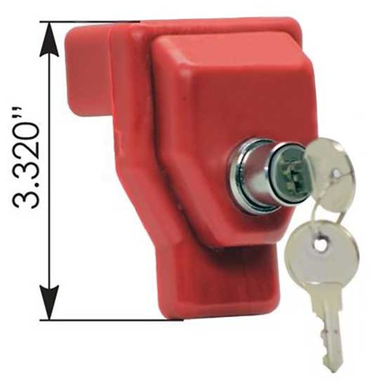 Heavy Duty Red Plastic Glad Hand Trailer Lockout Device - Keyed