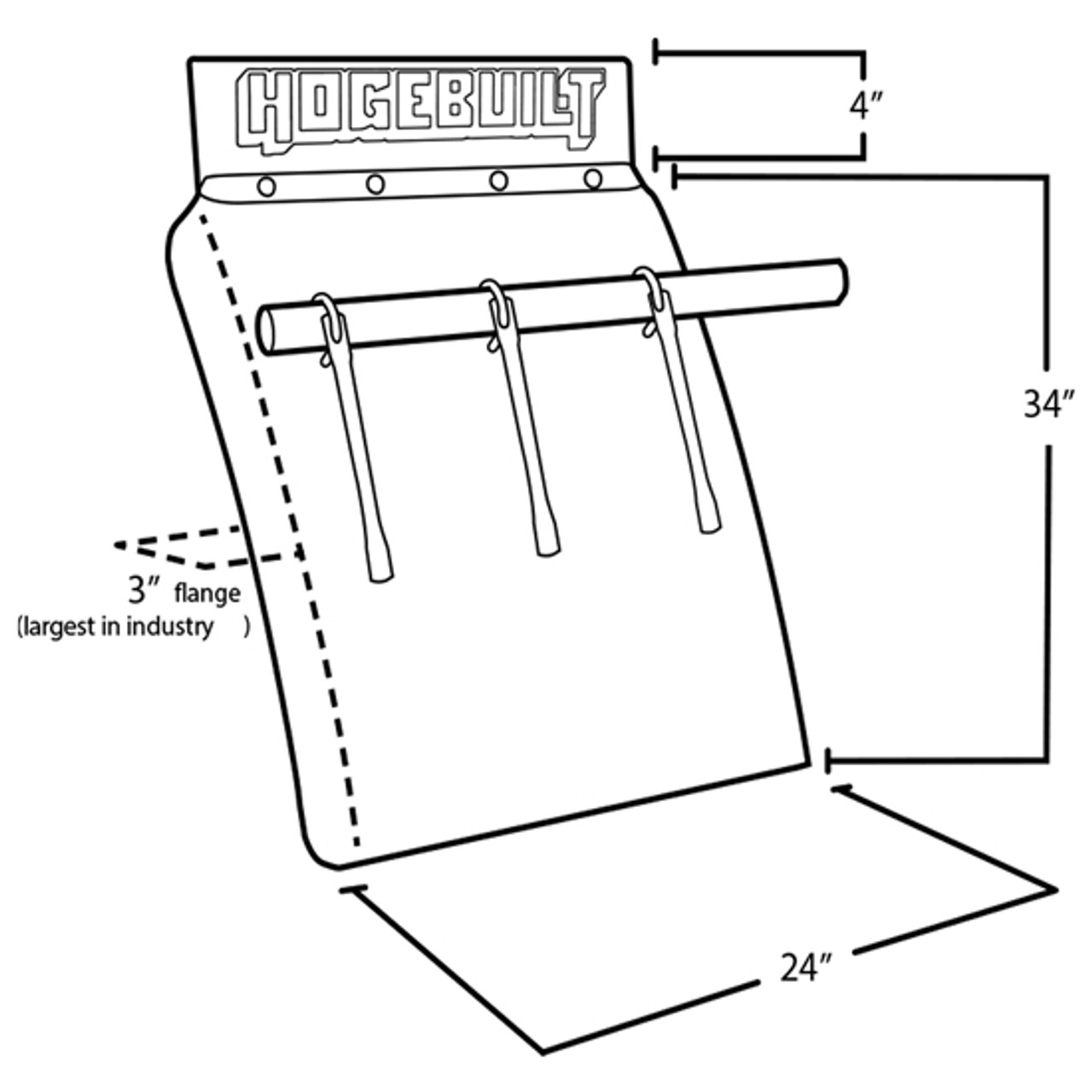 34 Inch Stainless Steel Quarter Fender Tube Half Brace, By
