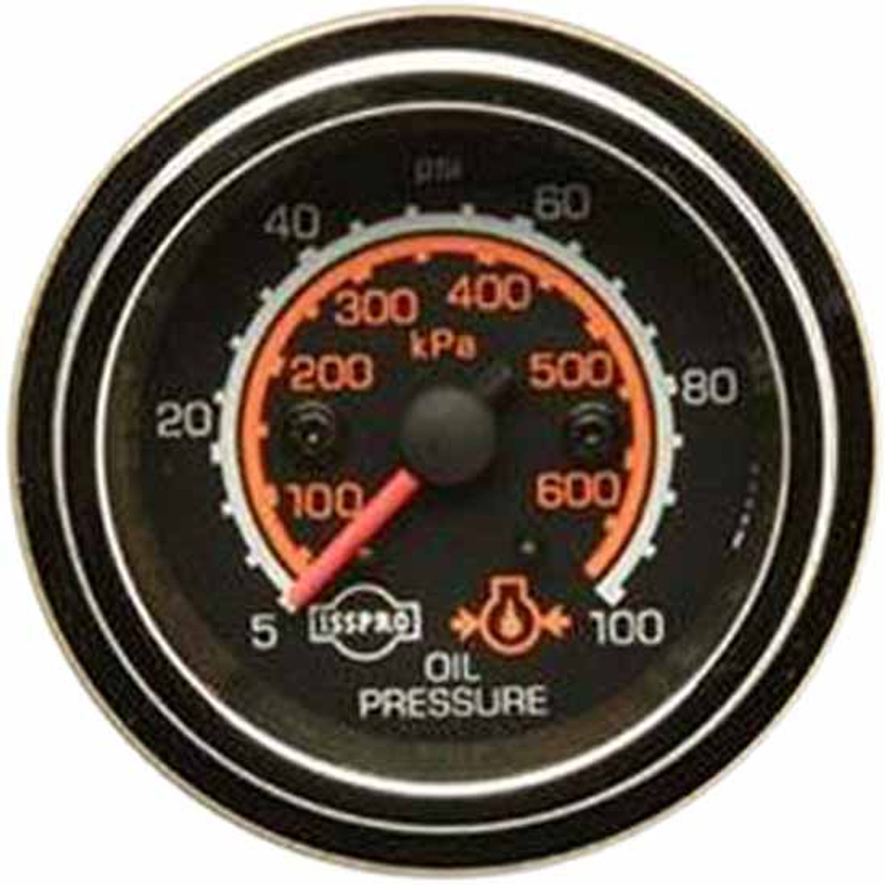 Isspro 21/16 Inch Mechanical Oil Pressure Gauge 250 PSI, 35700 KPA W