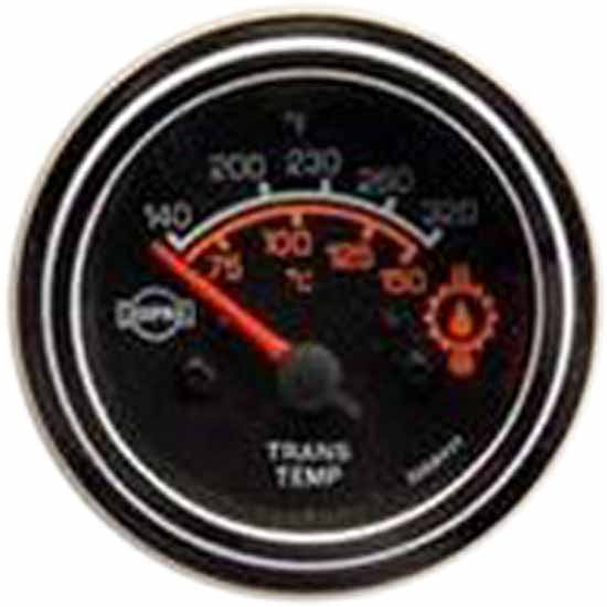 Electric Transmission Temperature Gauge 140320F W/ Red Pointer, Chrome