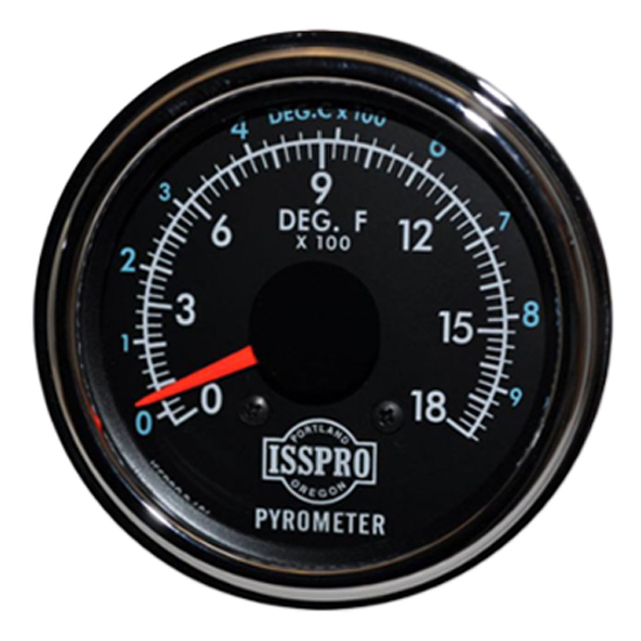 3 Inch Chrome Electric Pyrometer Gauge, 0-1800 Degree, By