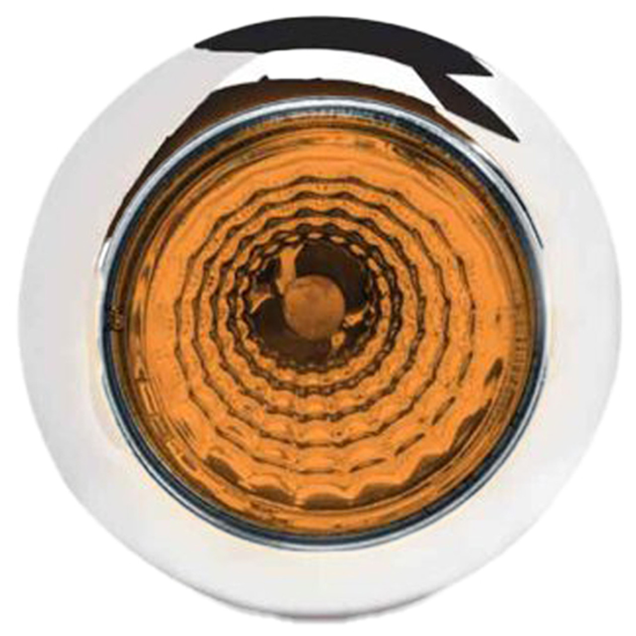 3/4 Inch Round Amber LED Mini Button Light W/ Reflector & 1 Diode