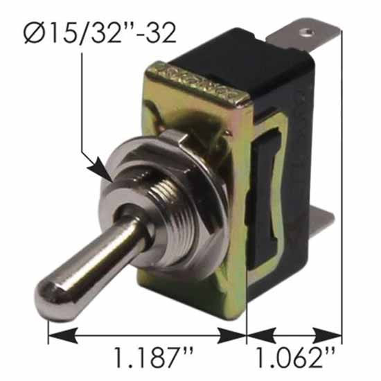 2 Blade On/Off Toggle Switch 20 Amp 12 Volt - 4 State Trucks