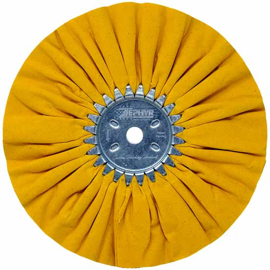 8 Inch 16 Ply High Density Airway Buffing Wheels Yellow 4 Pack 4