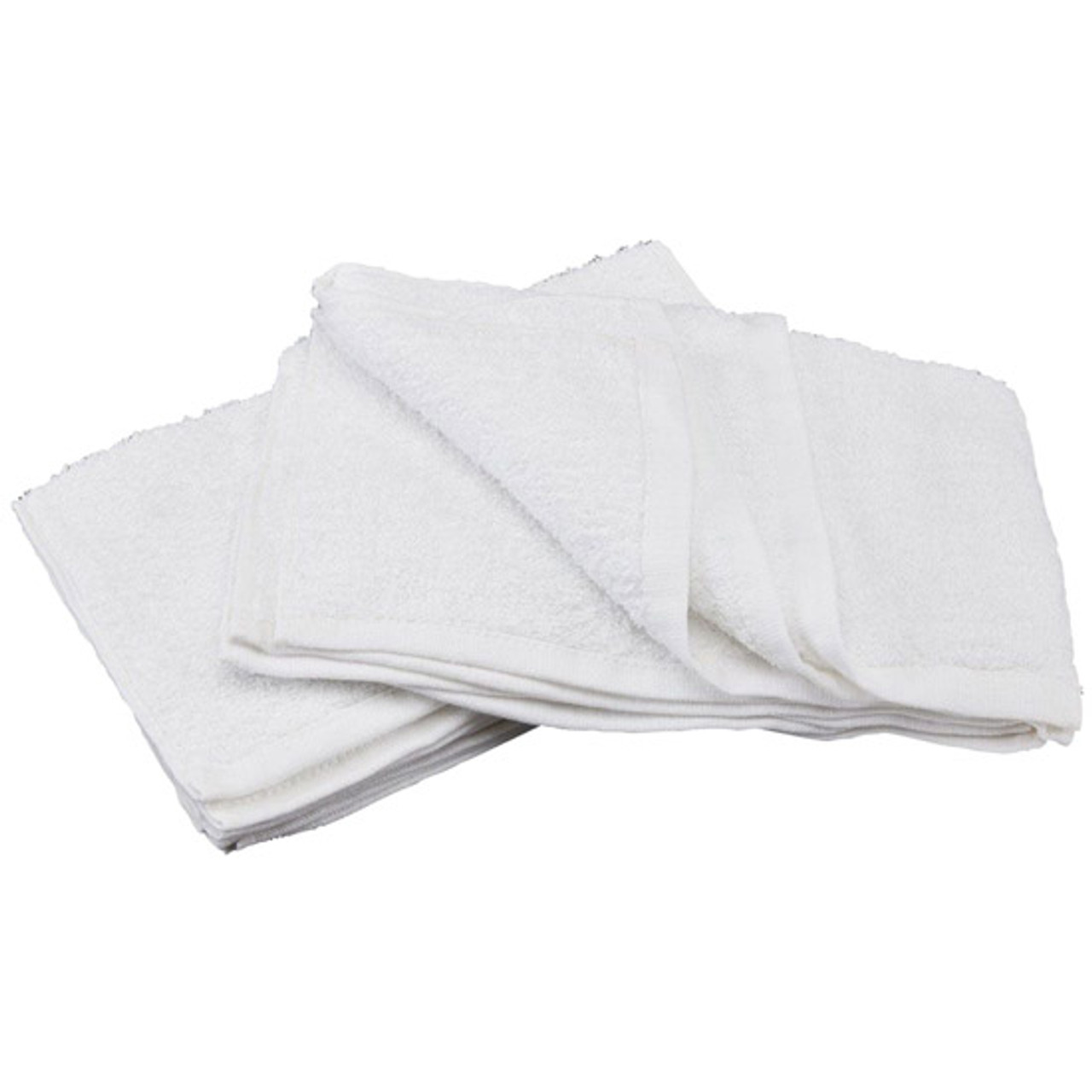 White Cotton Terry Towels (Bag of 12) - Go Shine On