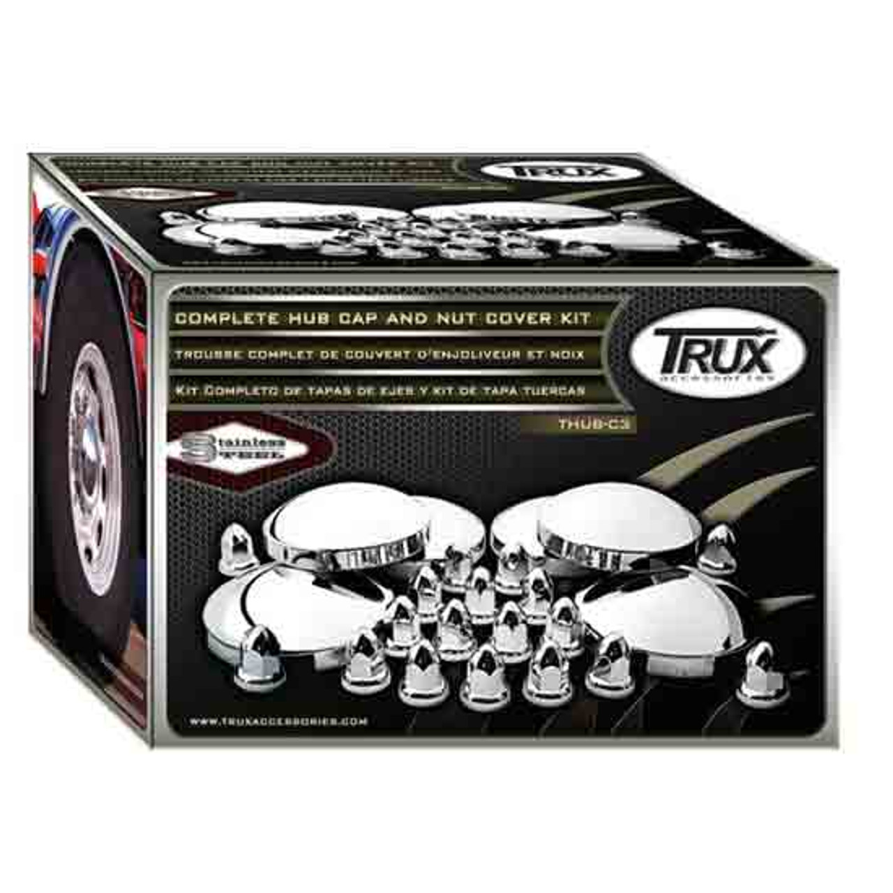 Hubcap Kit Stainless Steel 4 State Trucks