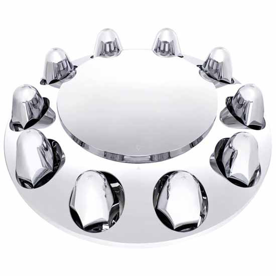 Chrome Front Axle Cover With Nut Covers For Budd Wheels 4 State Trucks