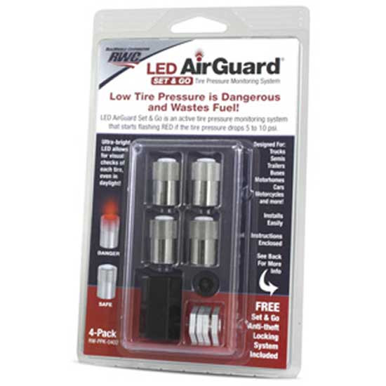 LED Air Guard Tire Pressure Monitoring Valve Stems - Pack Of 4 - 4 ...