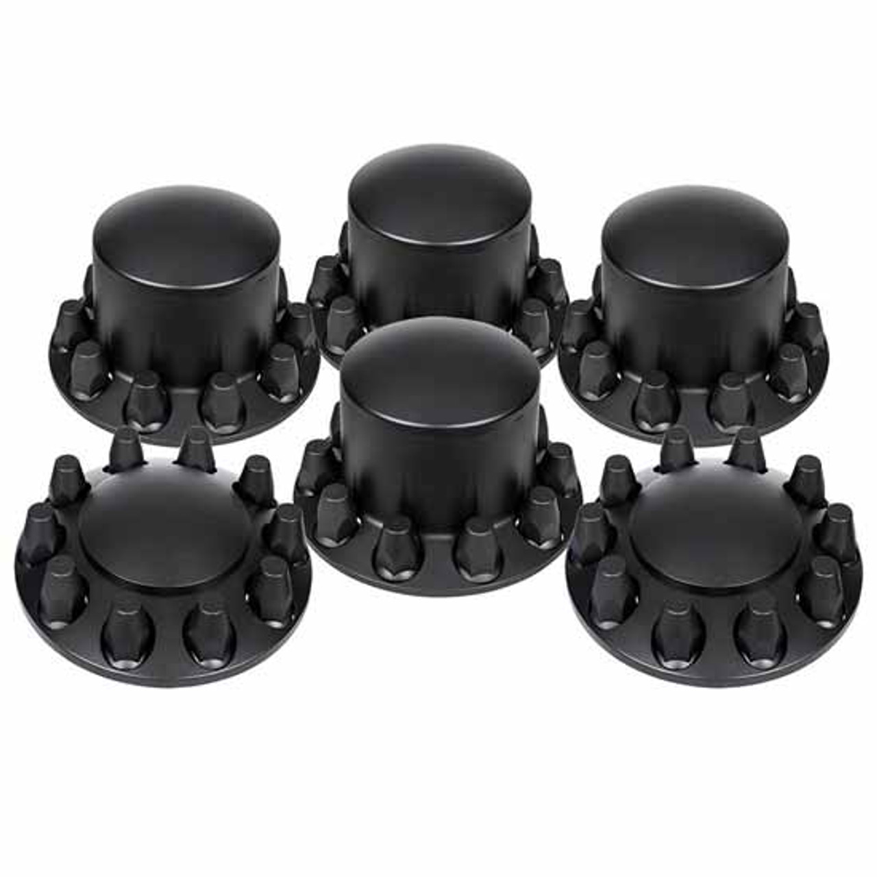 Matte Black Dome Axle Cover Combo Kit w/ 33mm Thread-On Spike Nut Cover &  Nut Cover Tool